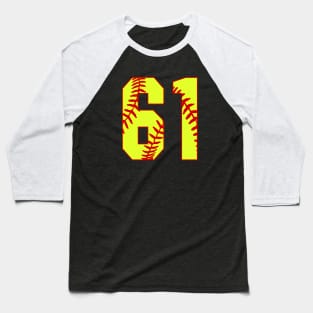 Fastpitch Softball Number 61 #61 Softball Shirt Jersey Uniform Favorite Player Biggest Fan Baseball T-Shirt